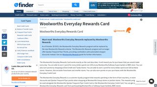 Woolworths Everyday Rewards Card | finder.com.au