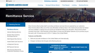 Remittance Service | Woori America Bank
