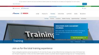 Training, Courses and locations | Worcester, Bosch Group