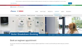 Boiler Breakdown Booking | Worcester, Bosch Group