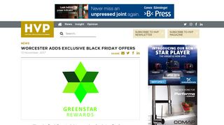 HVP Magazine - Worcester adds exclusive Black Friday offers