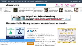 Worcester Public Library announces summer hours for branches