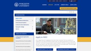 Apply to WSU | Worcester State University