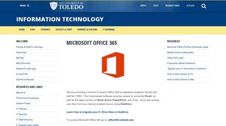 Microsoft Office 365 - University of Toledo