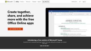 Free Microsoft Office Online, Word, Excel, PowerPoint