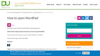 How to open WordPad | Digital Unite