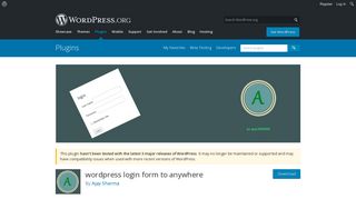 wordpress login form to anywhere | WordPress.org