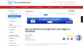 How to add front-end login form and widgets in WordPress - Template ...