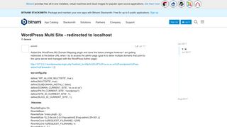 WordPress Multi Site - redirected to localhost - General - Bitnami ...