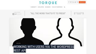 Working With Users Via The WordPress REST API - Torque