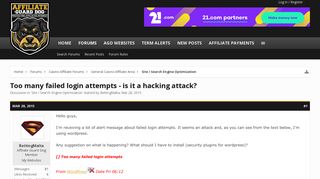 Too many failed login attempts - is it a hacking attack ...