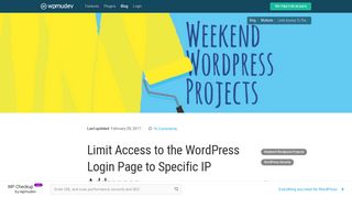 Limit Access to the WordPress Login Page to Specific IP Addresses ...