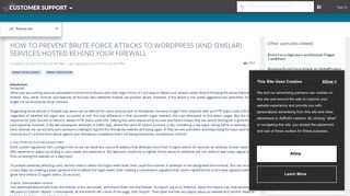 How to prevent brute-force attacks to Wordpress (and similar)
