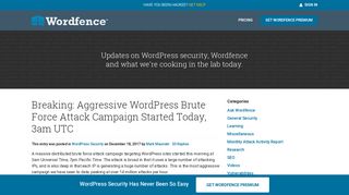 Breaking: Aggressive WordPress Brute Force Attack Campaign ...