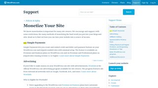 Monetize Your Site — Support — WordPress.com