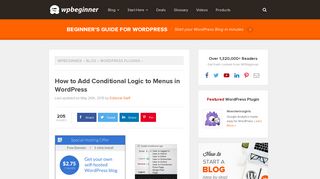 How to Add Conditional Logic to Menus in WordPress - WPBeginner