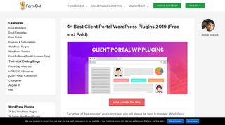 4+ Best Client Portal WordPress Plugins 2019 | FormGet