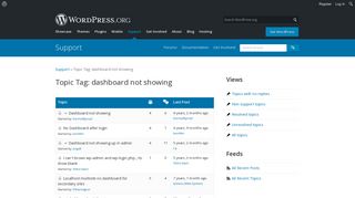 Topic Tag: dashboard not showing | WordPress.org