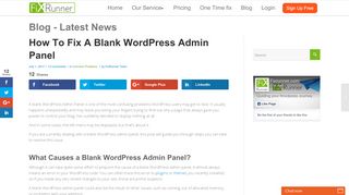 How To Easily Fix A Blank WordPress Admin Panel - Fixrunner