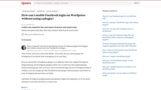 How to enable Facebook login on Wordpress without using a plugin ...