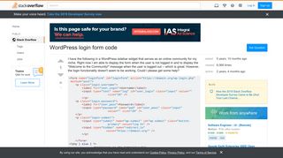 WordPress login form code - Stack Overflow