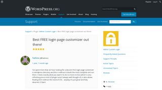 Best FREE login page customizer out there! | WordPress.org