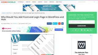 Why Should You Add Front-end Login Page in WordPress and How ...