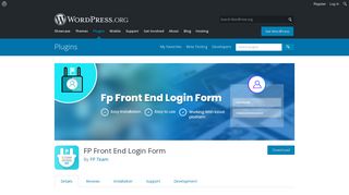 FP Front End Login Form | WordPress.org