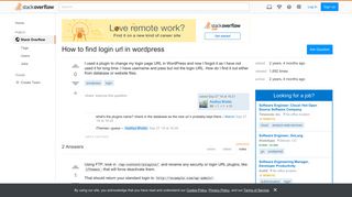 How to find login url in wordpress - Stack Overflow