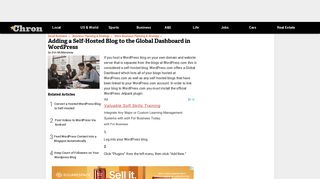 Adding a Self-Hosted Blog to the Global Dashboard in WordPress ...