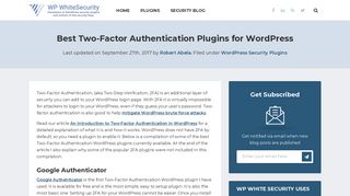 Best Two-Factor Authentication (2FA) WordPress Plugins