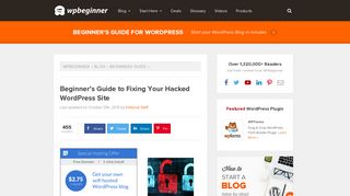 Beginner's Guide to Fixing Your Hacked WordPress Site - WPBeginner
