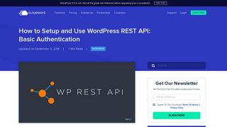 How to Setup Basic Authentication in WordPress REST API - Cloudways