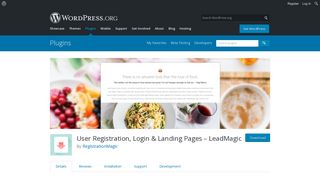 User Registration, Login & Landing Pages – LeadMagic | WordPress.org