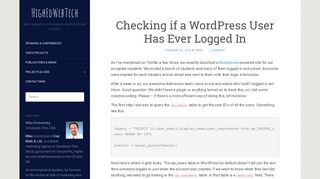 Checking if a WordPress User Has Ever Logged In || HighEdWebTech