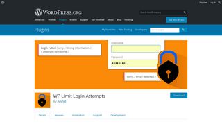 WP Limit Login Attempts | WordPress.org