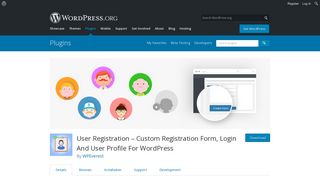 User Registration – Custom Registration Form, Login ... - WordPress.org