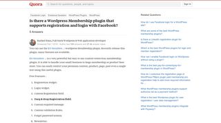 Is there a Wordpress Membership plugin that supports registration ...