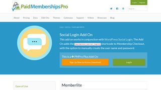 Social Login Add On | Paid Memberships Pro