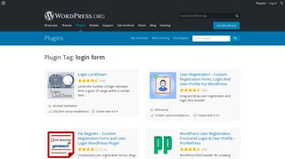 login form | WordPress.org