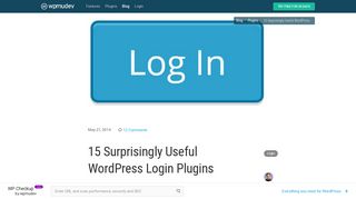 15 Surprisingly Useful WordPress Login Plugins - WPMU DEV