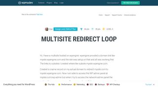 Multisite Redirect Loop - WPMU Dev