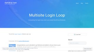 Multisite Login Loop | Half-Elf on Tech - Mika Epstein