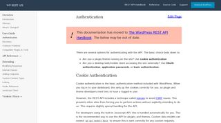 Authentication | WP REST API v2 Documentation