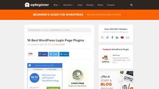 16 Best WordPress Login Page Plugins - WPBeginner