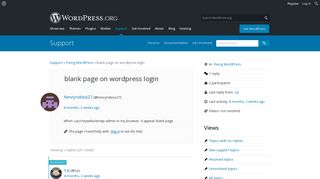 blank page on wordpress login | WordPress.org