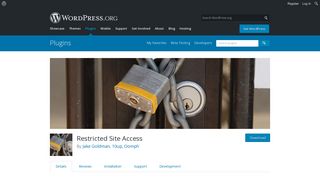 Restricted Site Access | WordPress.org