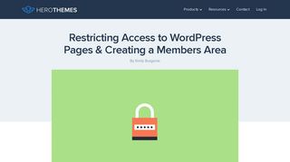 Restricting Access to WordPress Pages & Creating a Members Area ...