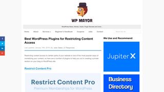 Best WordPress Plugins for Restricting Content Access - WP Mayor