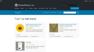 login popup | WordPress.org